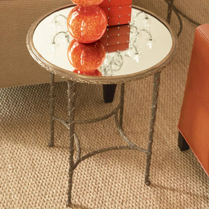 Organic Side Table by Global Views. Made from mdf, mirror in a transitional style.