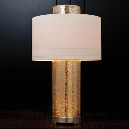 House Lamp by Global Views in nickel. Made from hand-blown antique mercury glass in a eclectic & global style.