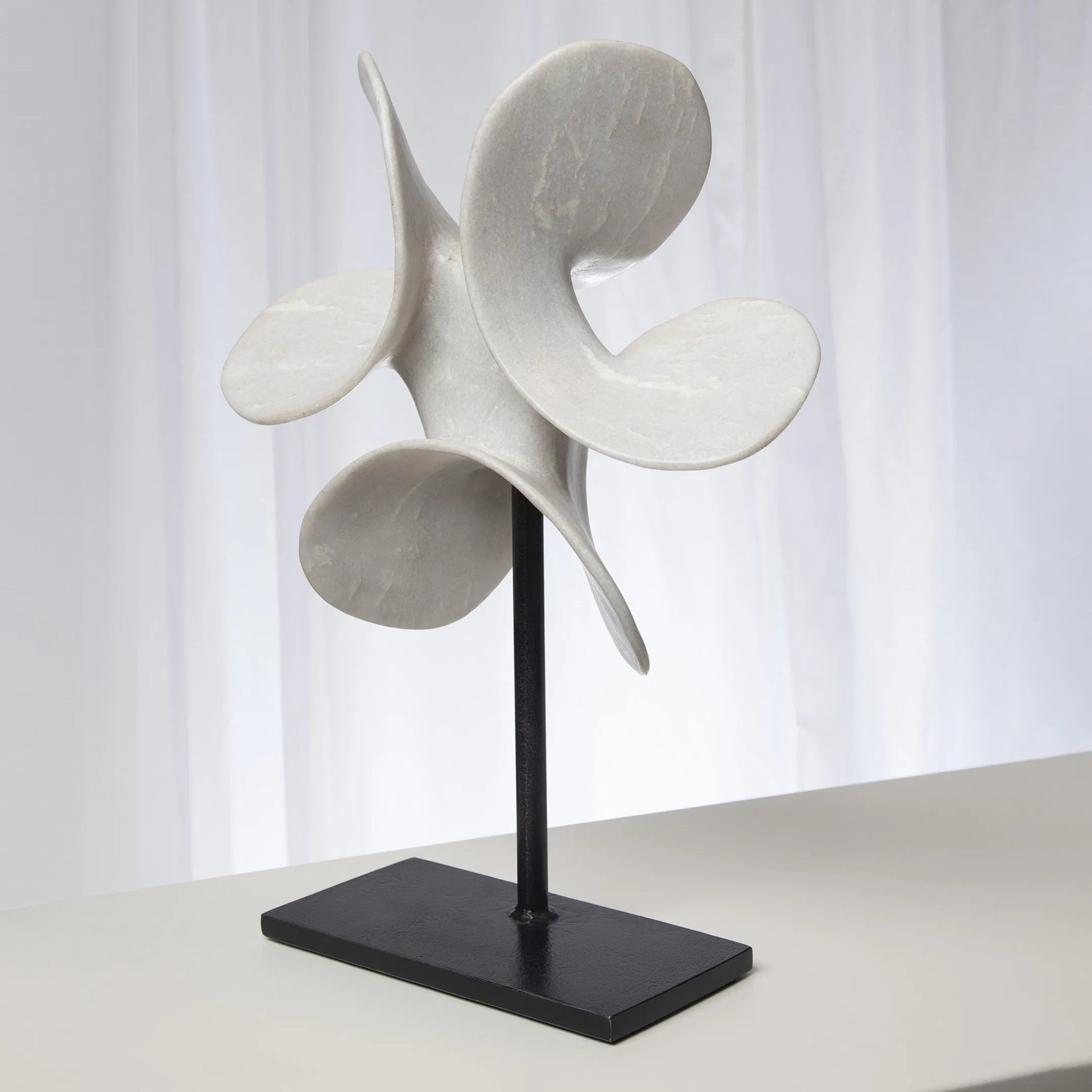 Pankhudee Sculpture on Stand by Global Views. Made from marble, iron in a modern style.