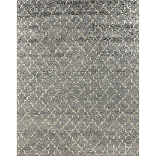 Lux Look 5189 Rug by Exquisite Rugs in silver. Made from bamboo silk in a unique style.