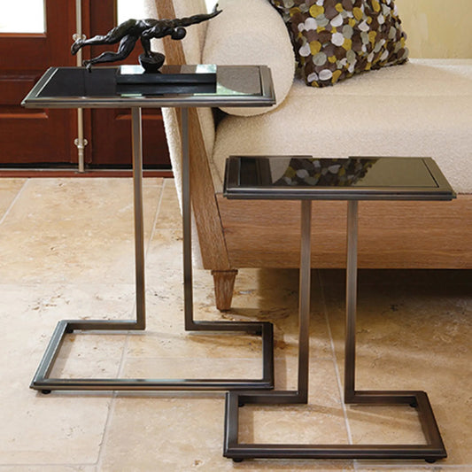 Cozy Up Table by Global Views in bronze. Made from iron, granite in a transitional style.