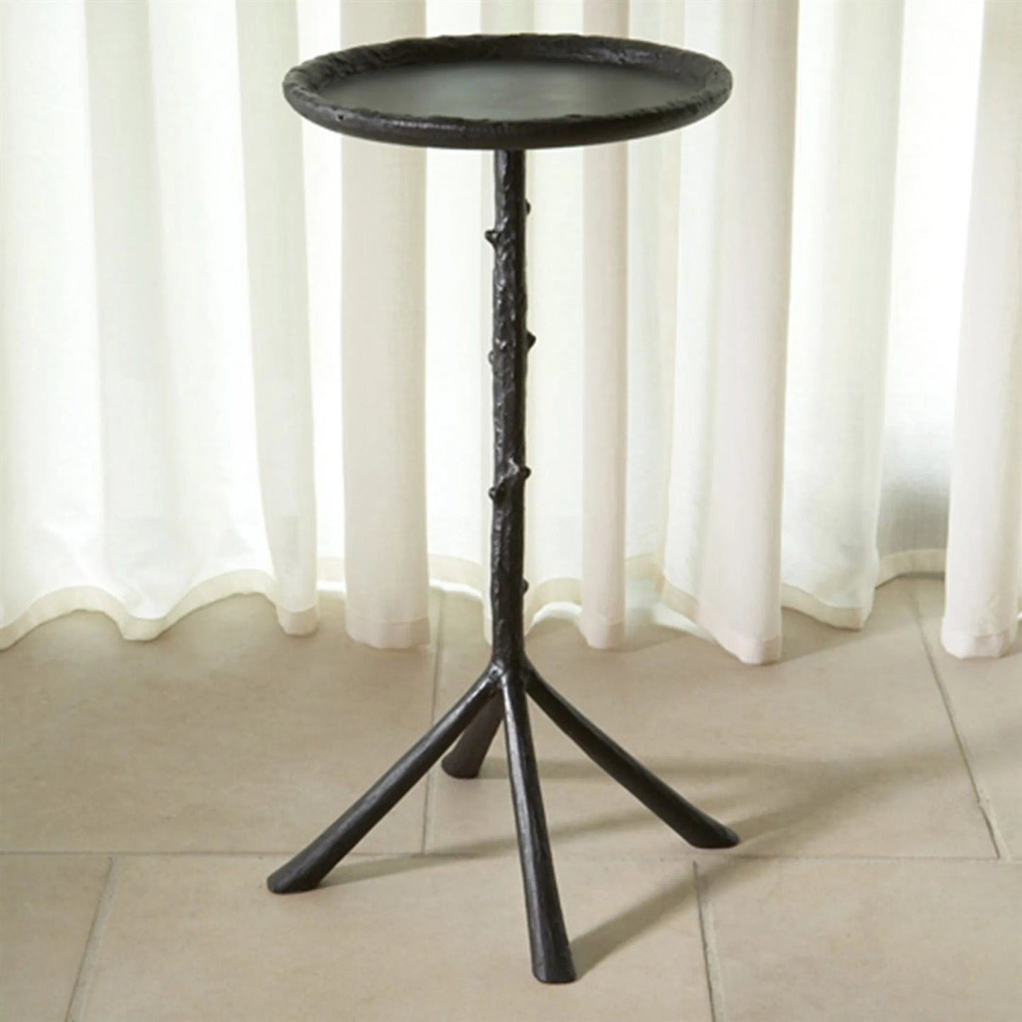 003 SR-701672 | Unknown | Mini Twig Table by Global Views in black powder coat. Made from aluminum in a rustic style.