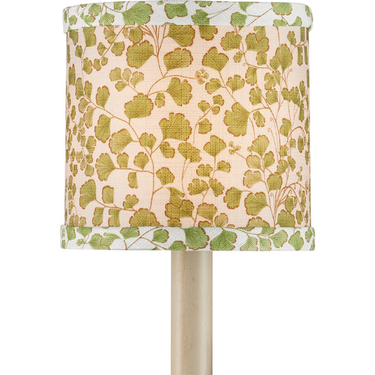 Maiden Fern Drum Chandelier Shade by Currey and Company. Made from cotton in a cottage & farmhouse style.