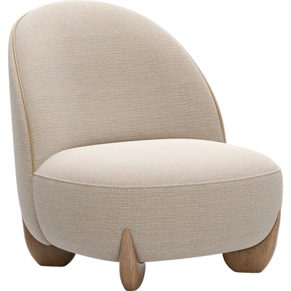 Seta Chair by Caracole in oatmeal and lucent bronze oak. Made from metal in a transitional style.