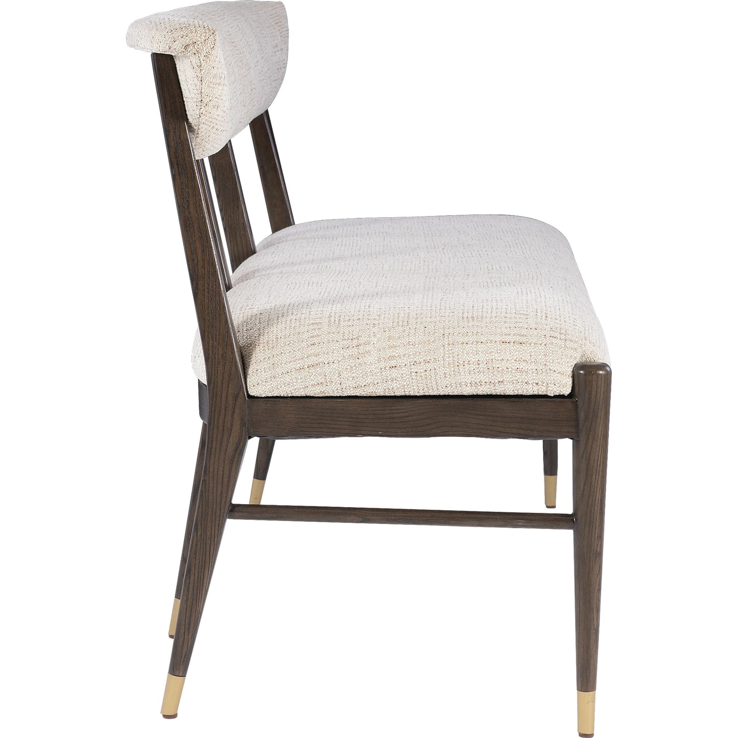 005 SI-2191646 | Additional Silo | Arlan Bench by Currey and Company in coffee brown, antique brass. Made from ash wood, brass in a modern style.