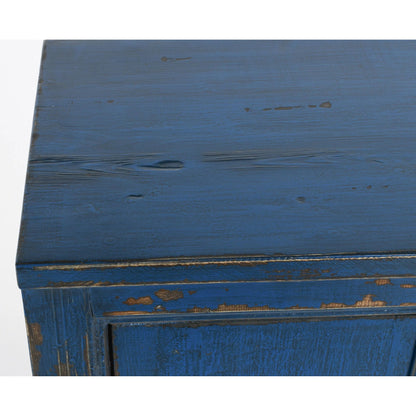 Amherst 4-Drawer Reclaimed Pine Wood Sideboard Buffet by Classic Home in gray. Made from reclaimed pine in a rustic style.
