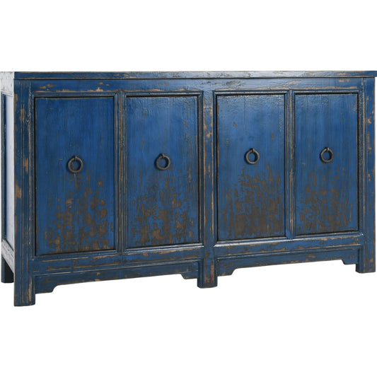 Amherst 4-Drawer Reclaimed Pine Wood Sideboard Buffet by Classic Home. Made from reclaimed pine in a unique style.
