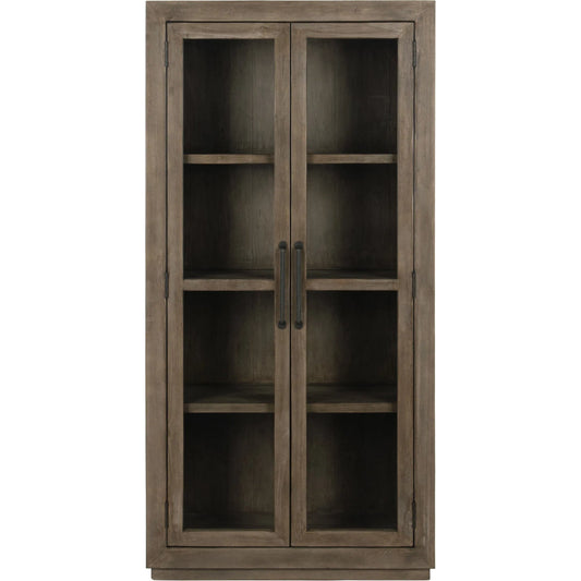 Quincy Display Cabinet by Kosas Home in desert gray. Made from reclaimed pine distressed in a modern style.