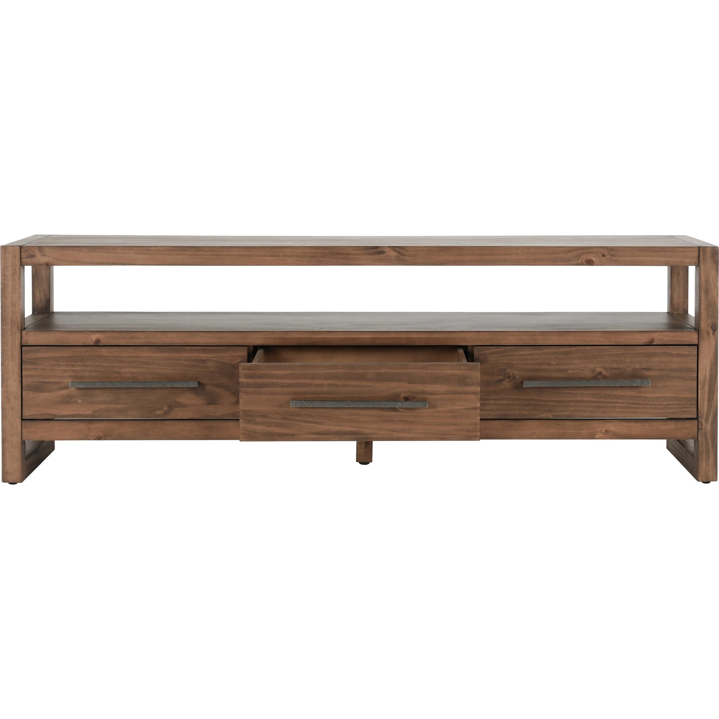 004 SI-2007481 | Additional Silo | Fenmore 3 Drawer TV Stand by Kosas Home in almond brown. Made from pine wood in a modern style.