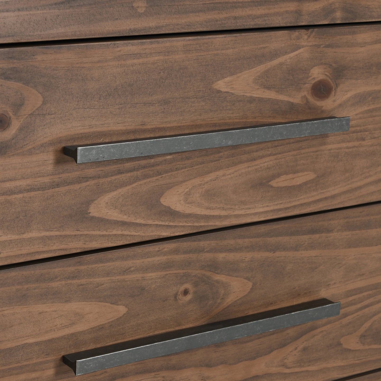 007 SI-2007482 | Closeup | Fenmore 2 Drawer Bookcase by Kosas Home in almond brown. Made from pine wood in a modern style.