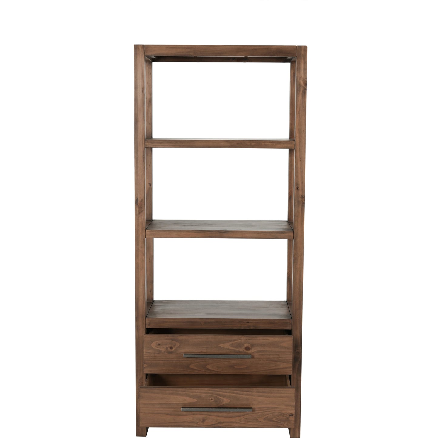005 SI-2007482 | Additional Silo | Fenmore 2 Drawer Bookcase by Kosas Home in almond brown. Made from pine wood in a modern style.