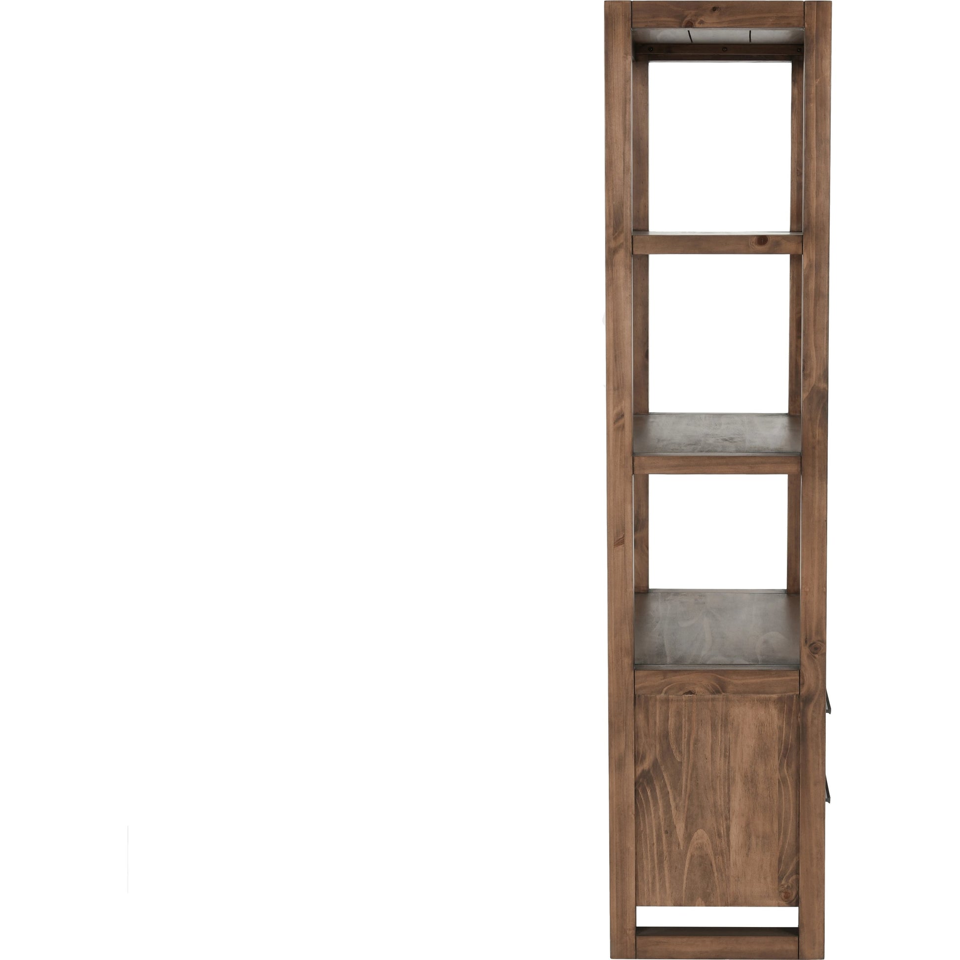 Fenmore 2 Drawer Bookcase by Kosas Home in almond brown. Made from pine wood in a modern style.