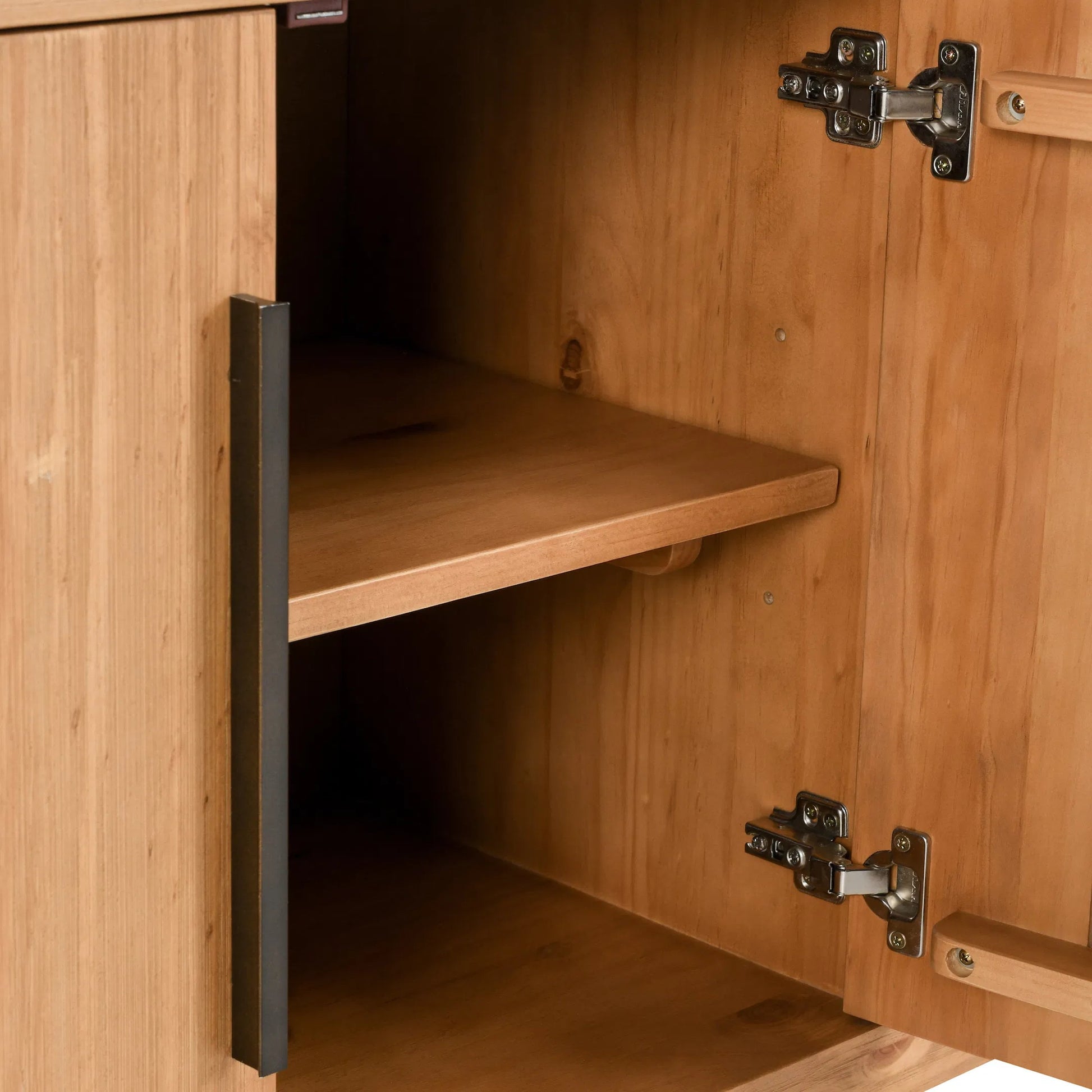 Fenmore 4 Door Sideboard by Kosas Home in natural. Made from pine wood in a transitional style.