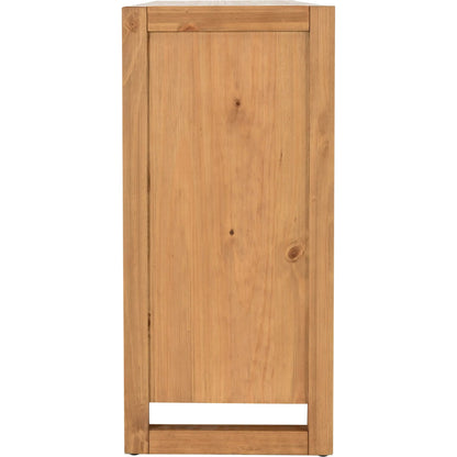 Fenmore 4 Door Sideboard by Kosas Home in natural. Made from pine wood in a transitional style.