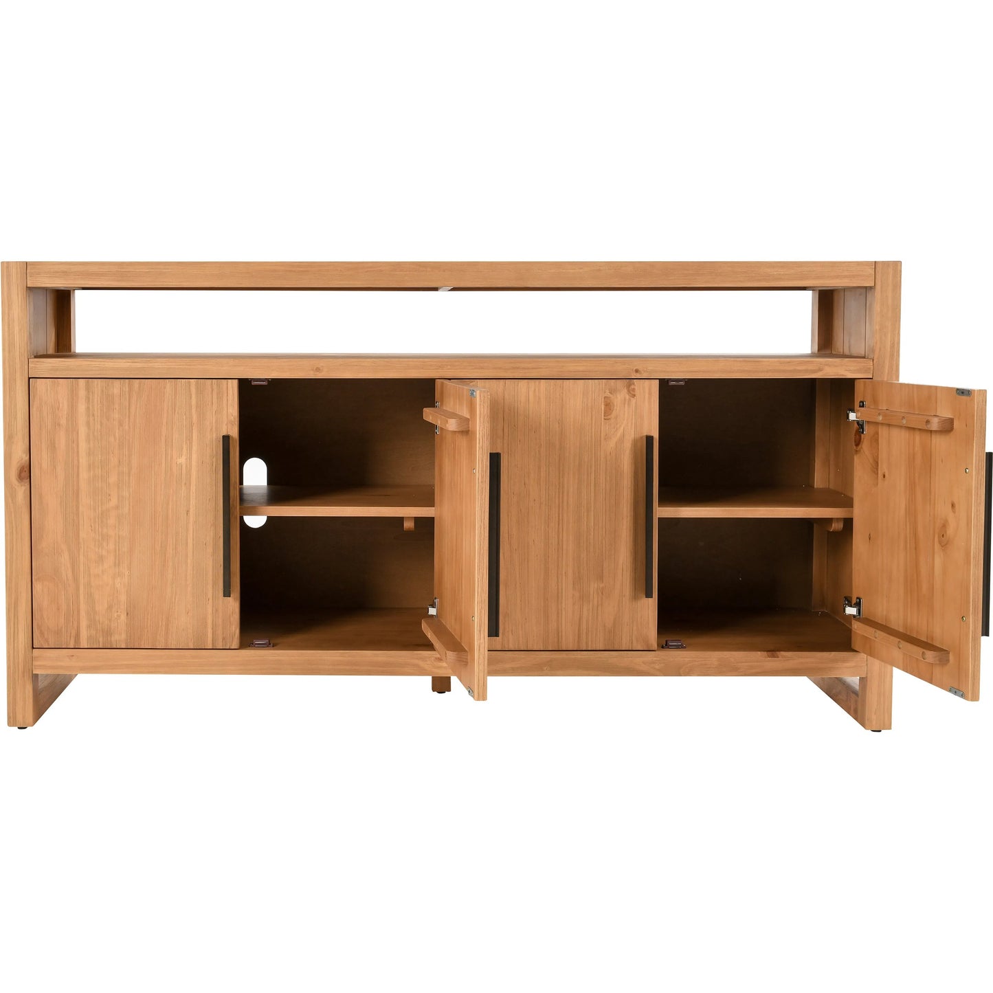 003 SI-2453394 | Additional Silo | Fenmore 4 Door Sideboard by Kosas Home in natural. Made from pine wood in a transitional style.