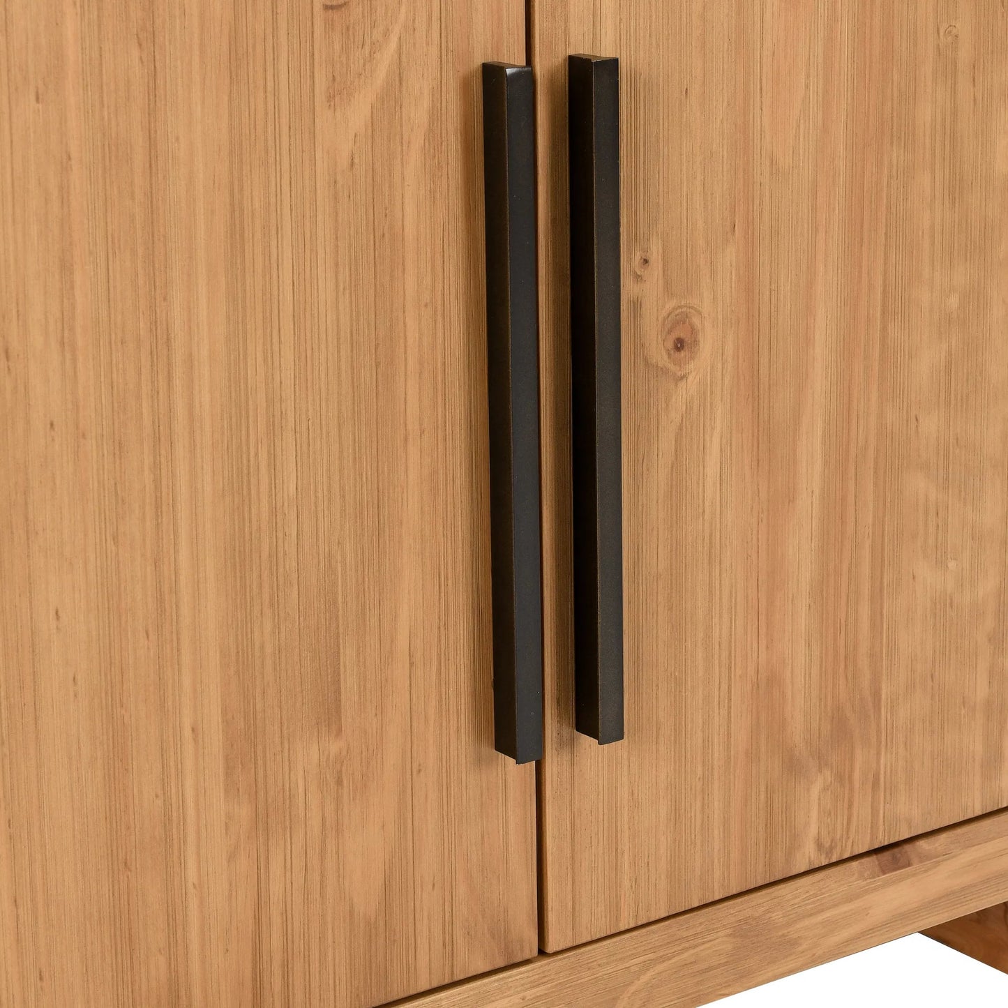 007 SI-2453394 | Closeup | Fenmore 4 Door Sideboard by Kosas Home in natural. Made from pine wood in a transitional style.