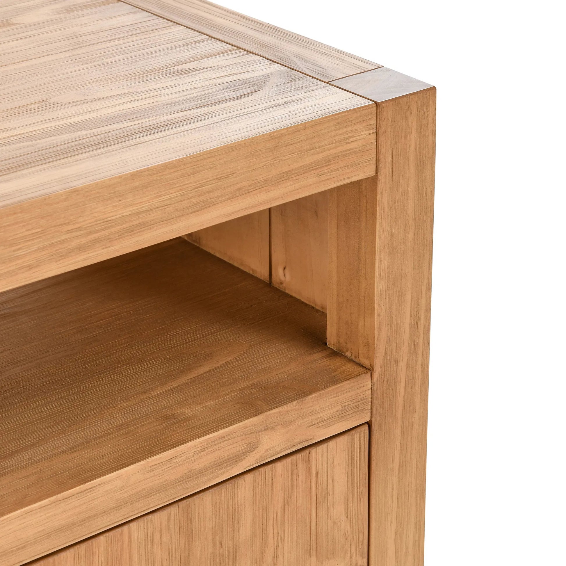 Fenmore 4 Door Sideboard by Kosas Home in natural. Made from pine wood in a transitional style.