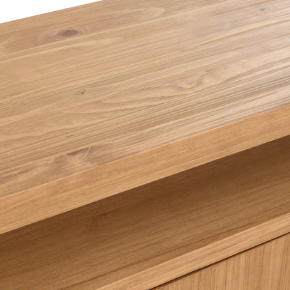 Fenmore 4 Door Sideboard by Kosas Home in natural. Made from pine wood in a transitional style.