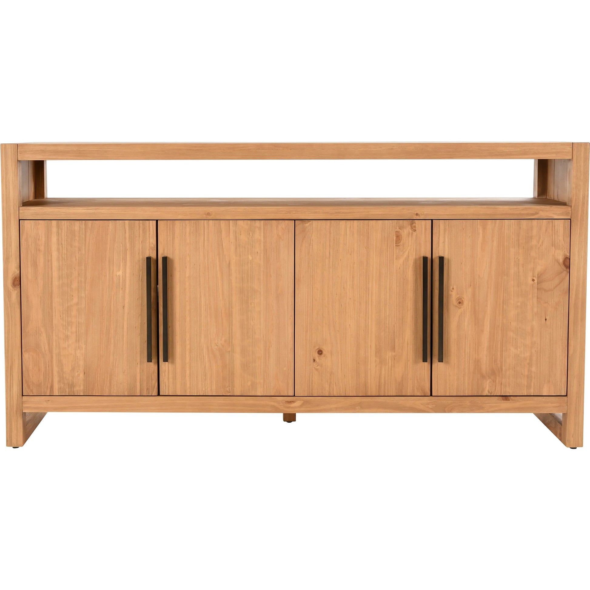 Fenmore 4 Door Sideboard by Kosas Home in natural. Made from pine wood in a transitional style.