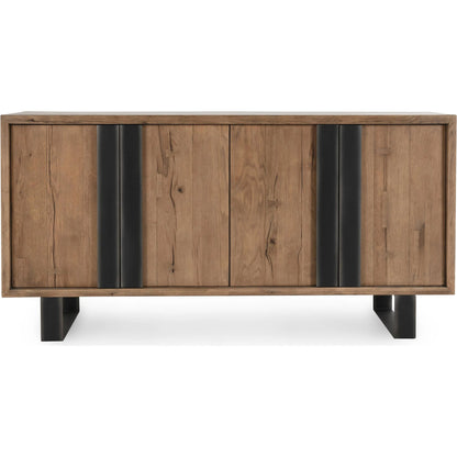 Danica Reclaimed Oak 4-Door Buffet by Classic Home in natural,black. Made from unique in a unique style.