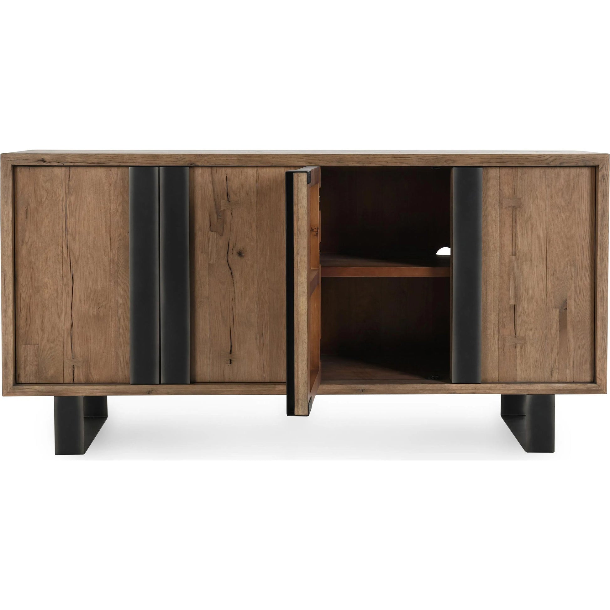 Danica Reclaimed Oak 4-Door Buffet by Classic Home in natural,black. Made from unique in a unique style.