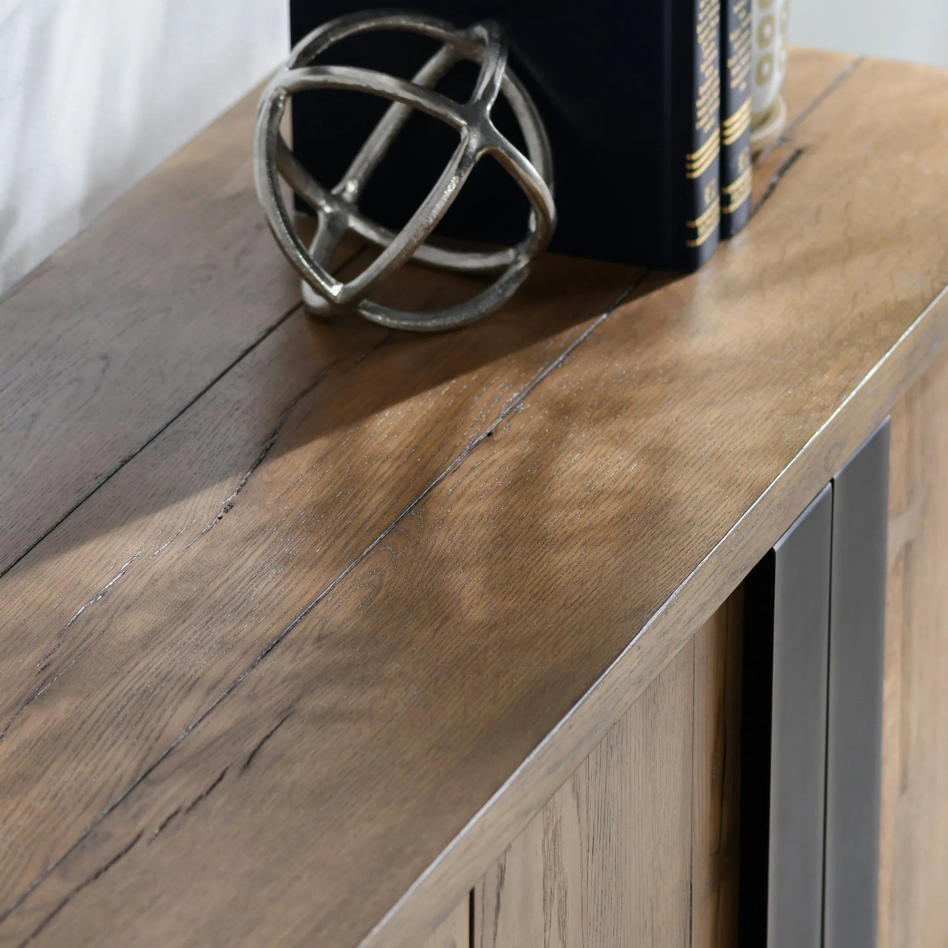 Danica Reclaimed Oak 4-Door Buffet by Classic Home in natural,black. Made from unique in a unique style.