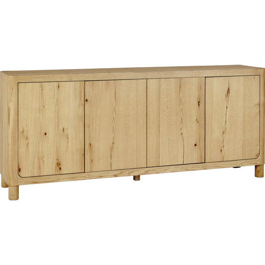 Orlando 4 Door Sideboard by Classic Home. Made from solid oak, oak veneer, mdf in a modern style.