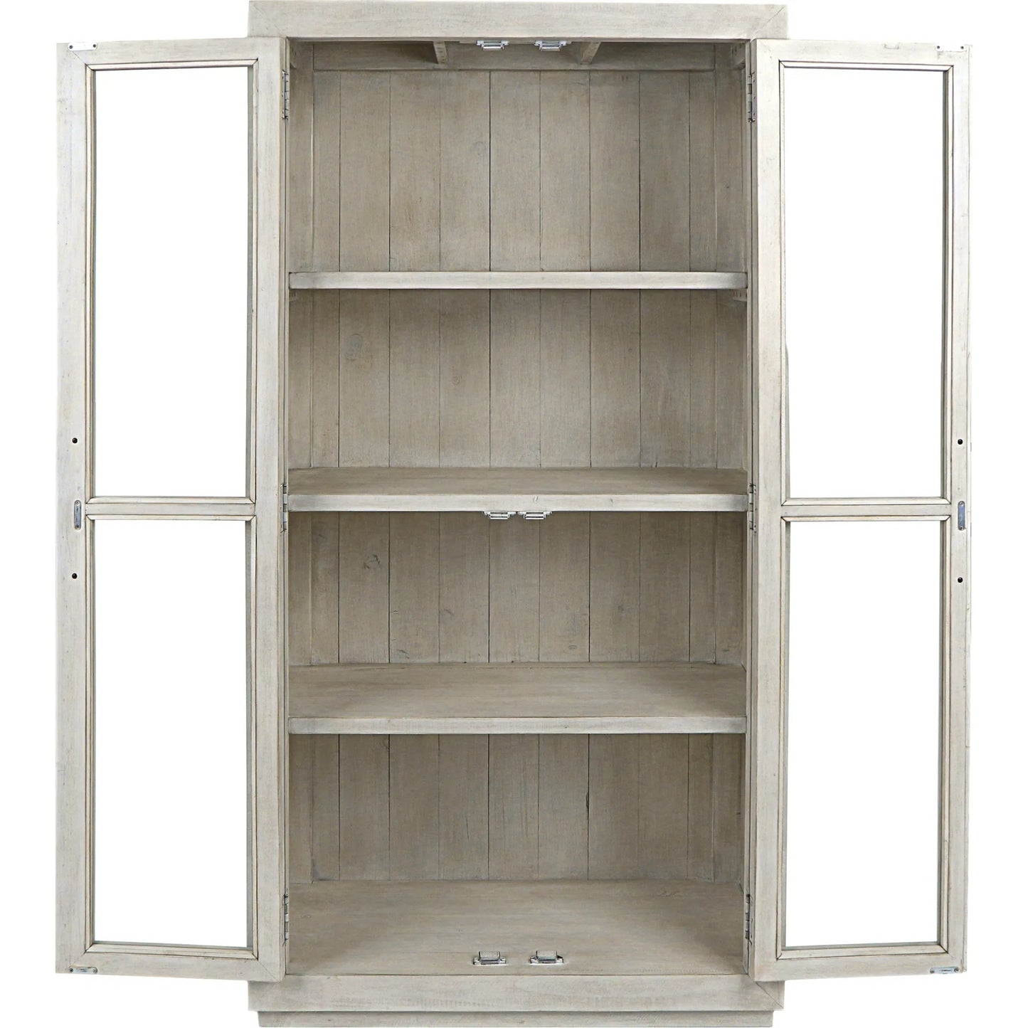 002 SI-2453395 | Additional Silo | Caleb Reclaimed Pine Display Cabinet by Kosas Home in distressed ivory. Made from reclaimed distressed pine wood in a transitional style.