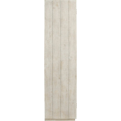 Caleb Reclaimed Pine Display Cabinet by Kosas Home in distressed ivory. Made from reclaimed distressed pine wood in a transitional style.