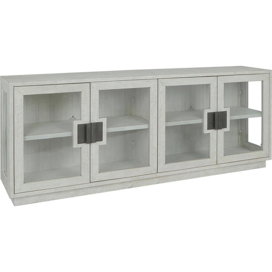 Larson 90" Glass Reclaimed Pine Wood Sideboard by Classic Home. Made from unique in a unique style.