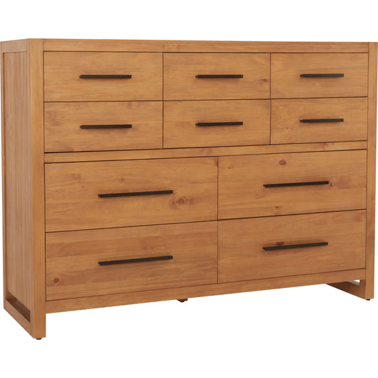 Fenmore 10-Drawer Dresser by Kosas Home. Made from pine wood in a unique style.