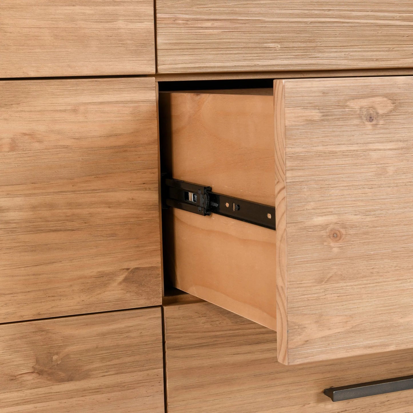 011 SI-2453396 | Closeup | Fenmore 6-Drawer Dresser by Kosas Home in natural. Made from pine wood in a transitional style.