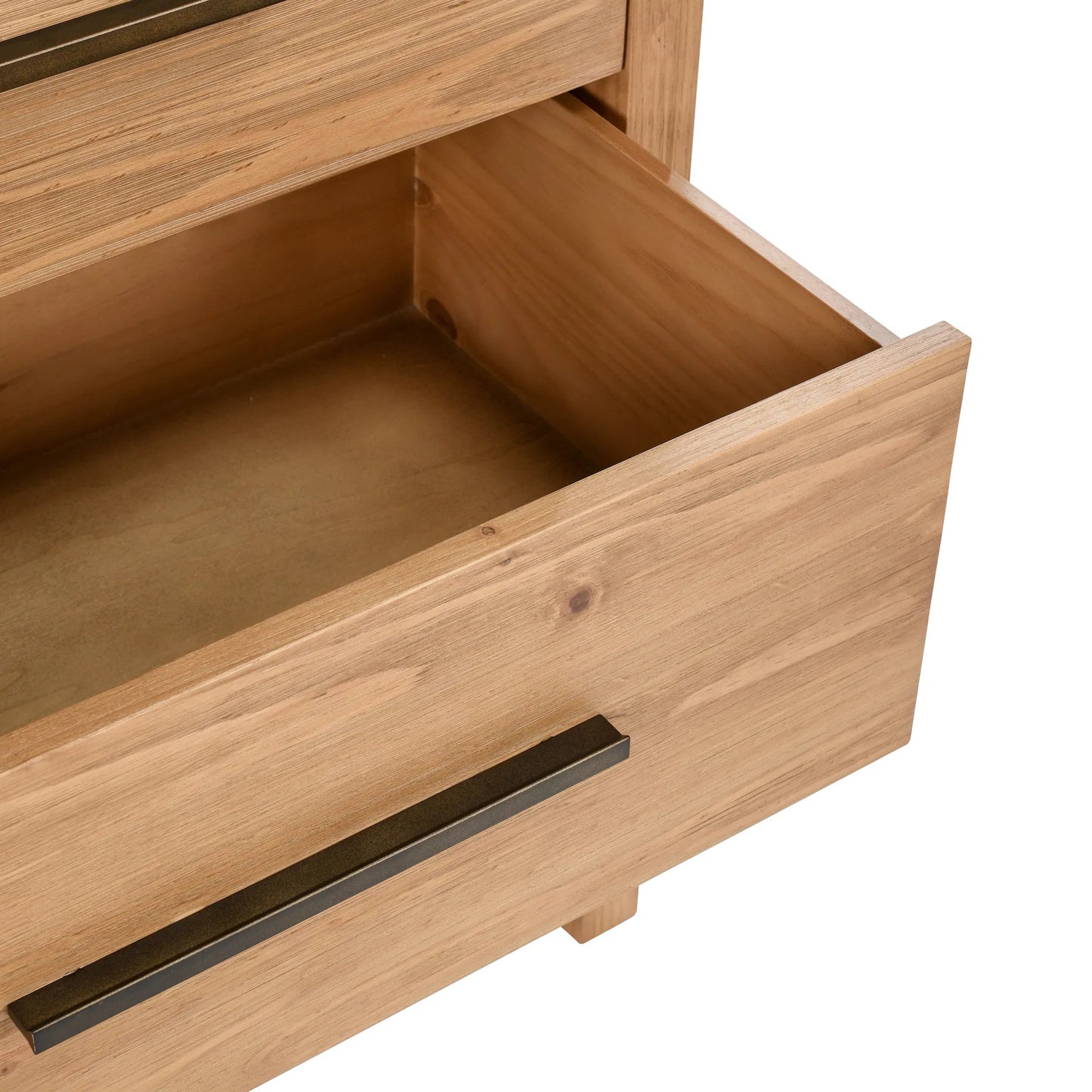 013 SI-2453396 | Closeup | Fenmore 6-Drawer Dresser by Kosas Home in natural. Made from pine wood in a transitional style.
