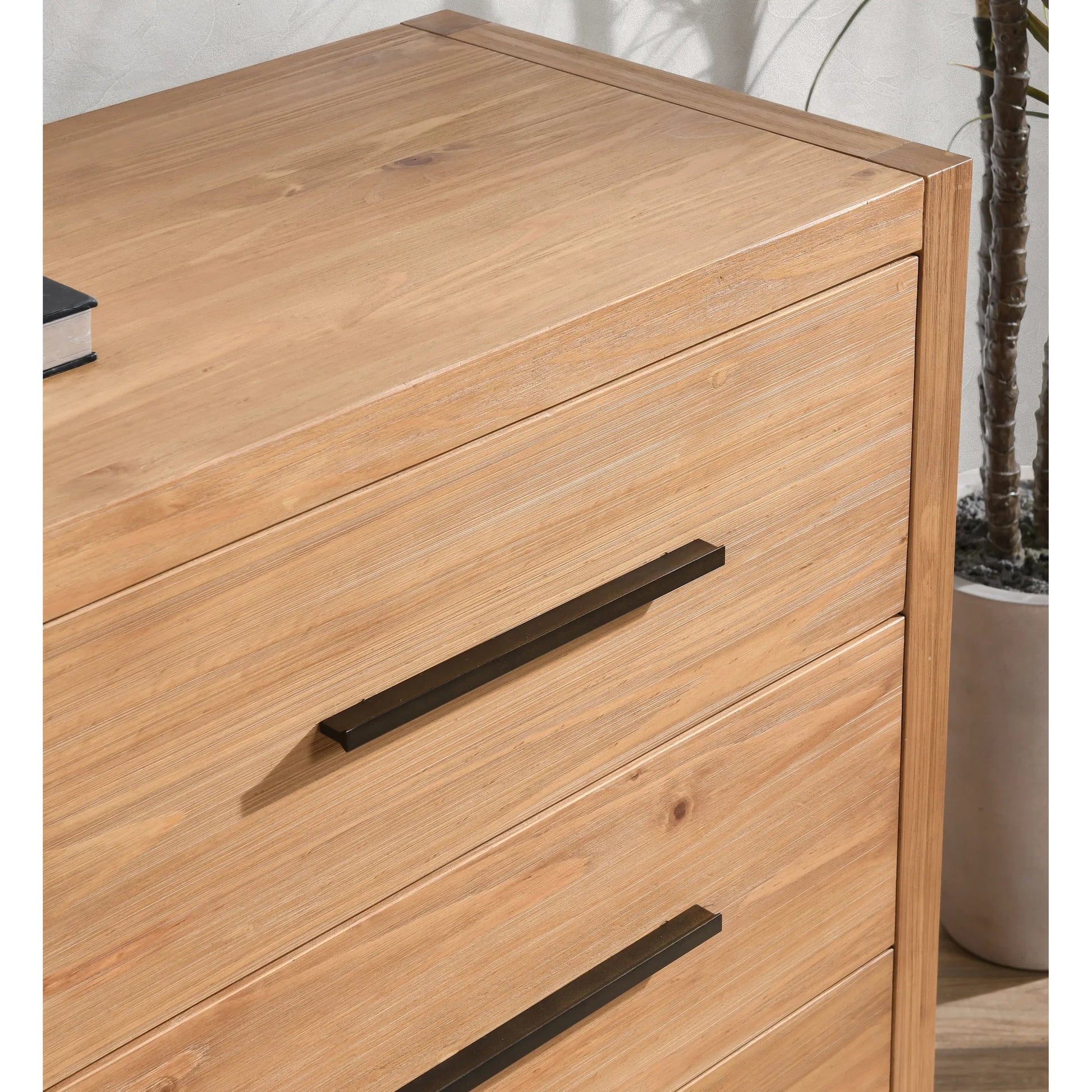 Fenmore 6-Drawer Dresser by Kosas Home in natural. Made from pine wood in a transitional style.