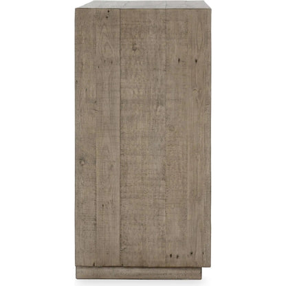 Denver 50" Wood Sideboard Buffet by Classic Home in distressed gray, concrete white. Made from concrete laminate, reclaimed pine in a transitional style.