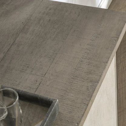 Denver 50" Wood Sideboard Buffet by Classic Home in distressed gray, concrete white. Made from concrete laminate, reclaimed pine in a transitional style.