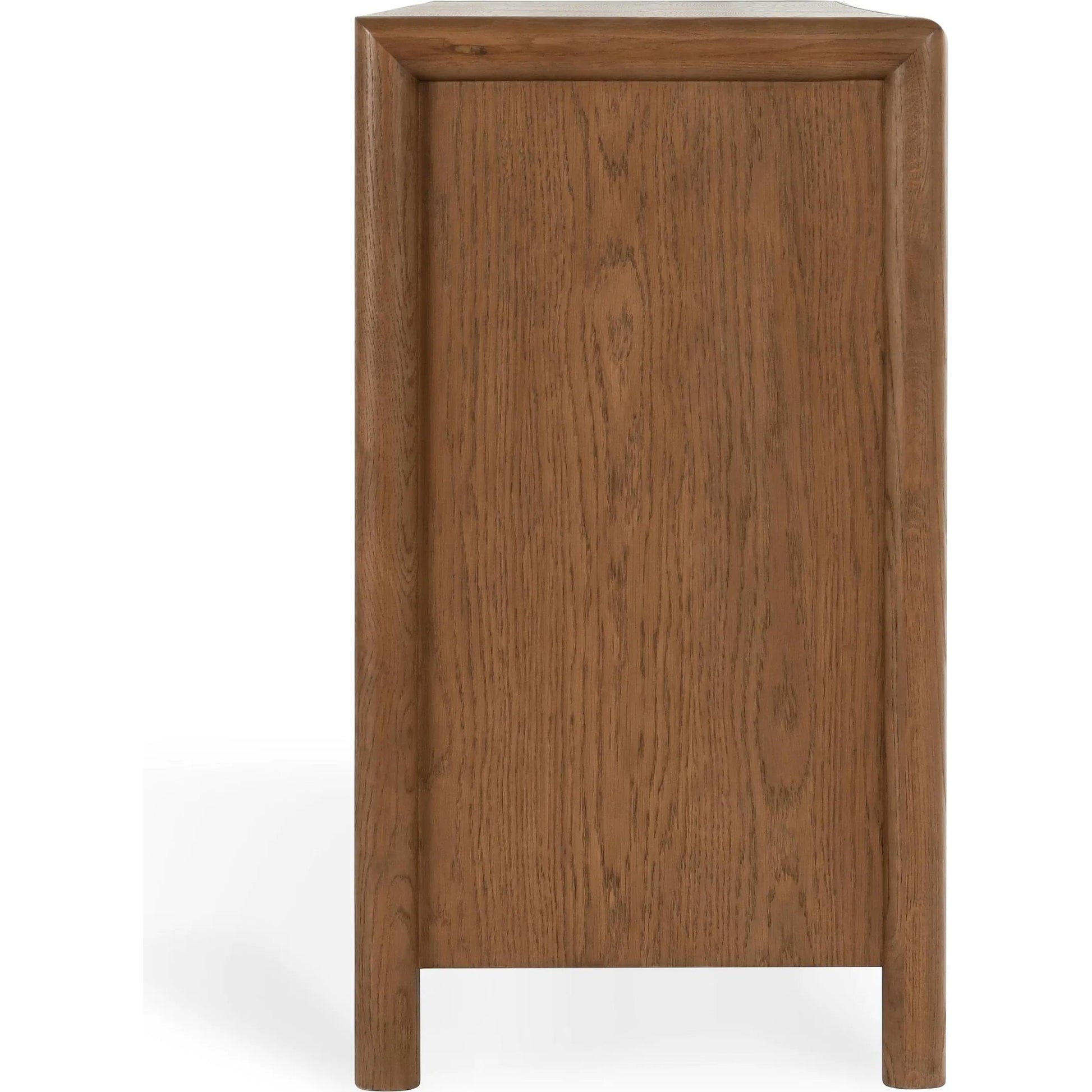 Corda 6-Drawer Dresser by Classic Home in nut brown, natural. Made from oak wood, rope in a transitional style.