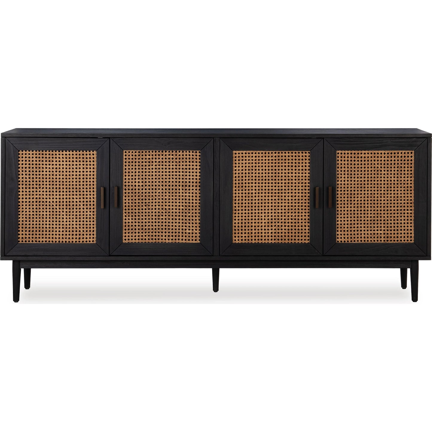 006 SI-2353786 | Additional Silo | Edris 4-Door Wood Sideboard Buffet by Kosas Home. Made from pine wood, cane in a rustic style.