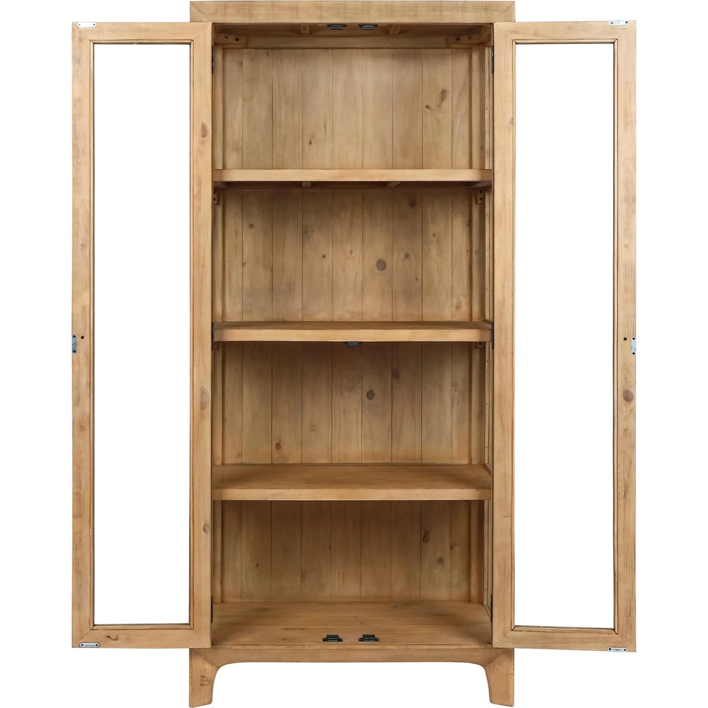 012 SI-2256324 | Additional Silo | Crest Reclaimed Pine Curio Cabinet by Classic Home in natural. Made from reclaimed pine, tempered glass in a transitional style.