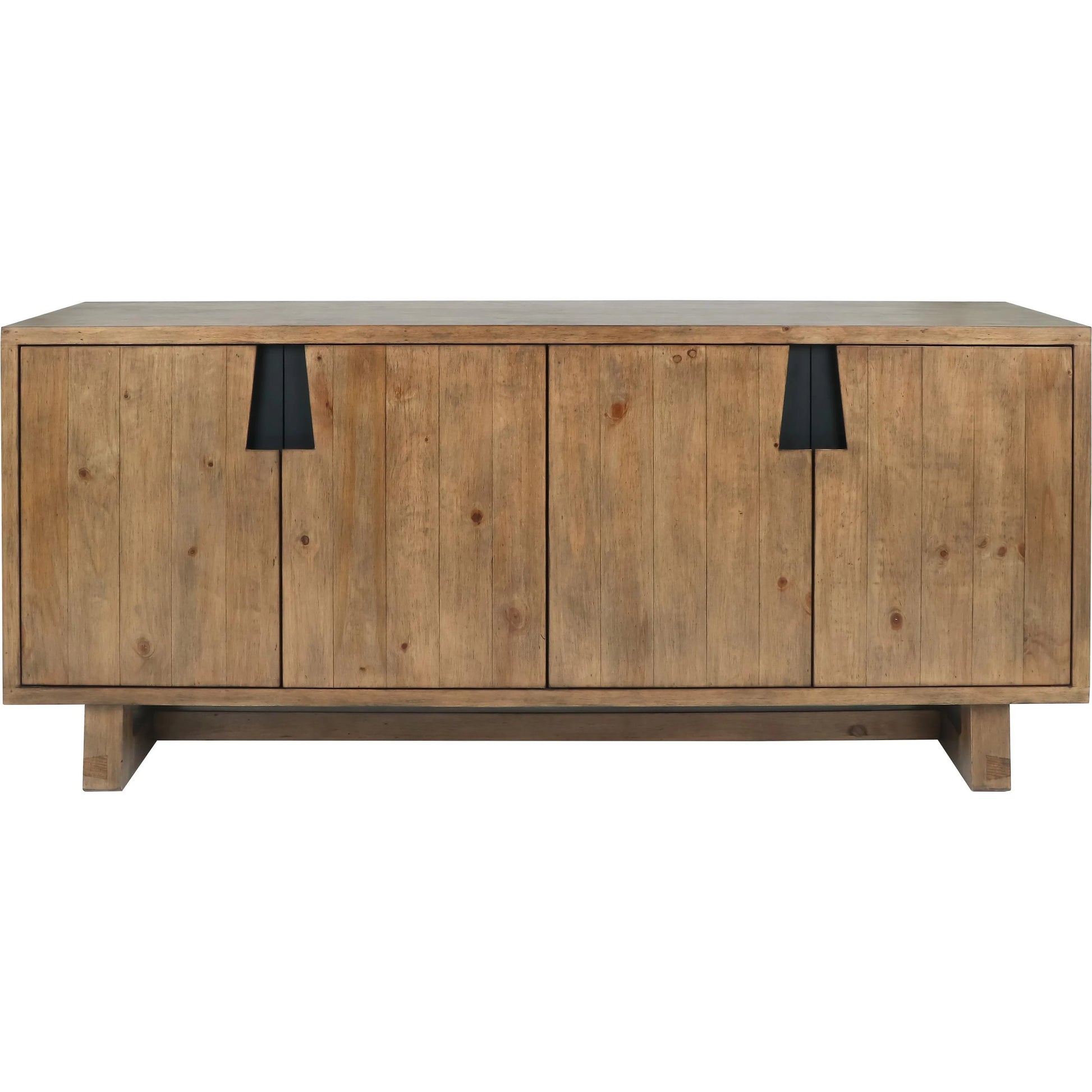 Lyra Reclaimed Pine Wood Buffet Sideboard by Classic Home in smoke. Made from reclaimed pine in a transitional style.
