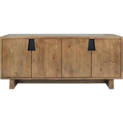 Lyra Reclaimed Pine Wood Buffet Sideboard by Classic Home in smoke. Made from reclaimed pine in a transitional style.
