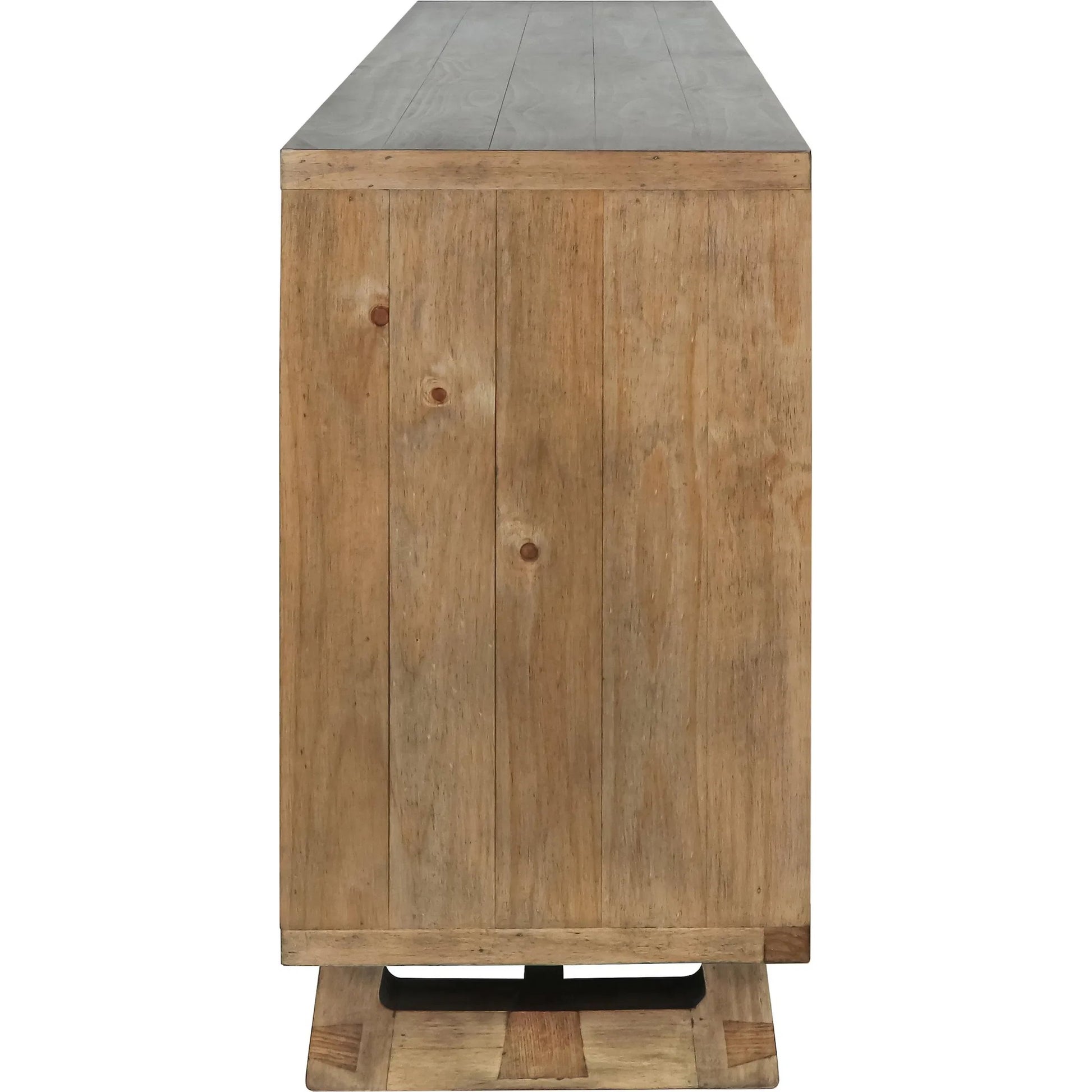 Lyra Reclaimed Pine Wood Buffet Sideboard by Classic Home in smoke. Made from reclaimed pine in a transitional style.