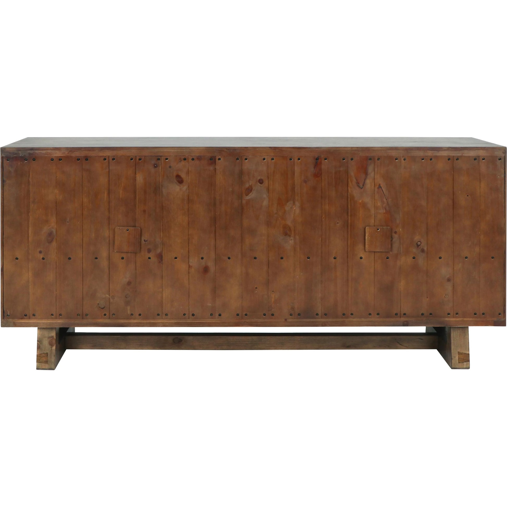 Lyra Reclaimed Pine Wood Buffet Sideboard by Classic Home in smoke. Made from reclaimed pine in a transitional style.