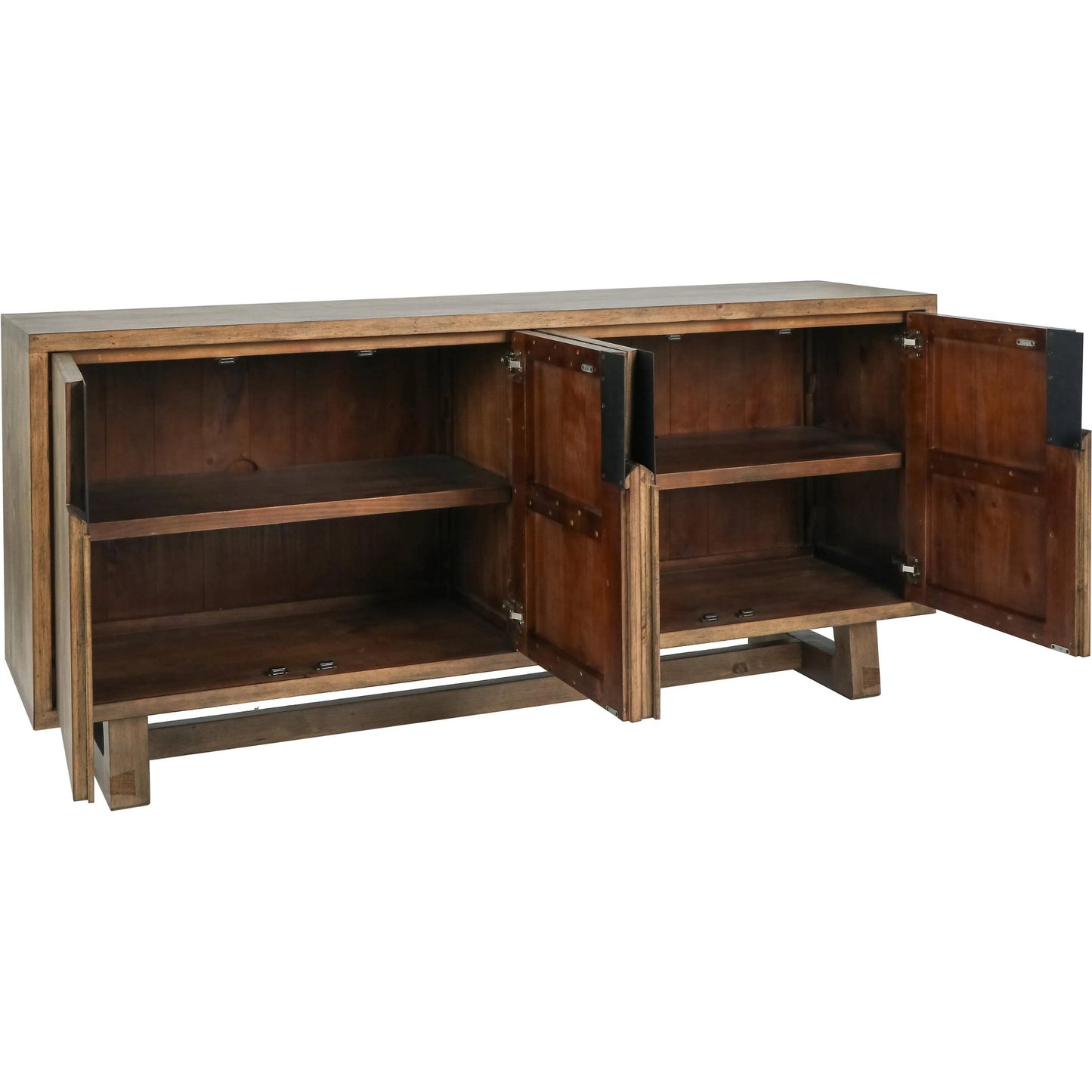 005 SI-2256325 | Additional Silo | Lyra Reclaimed Pine Wood Buffet Sideboard by Classic Home in smoke. Made from reclaimed pine in a transitional style.