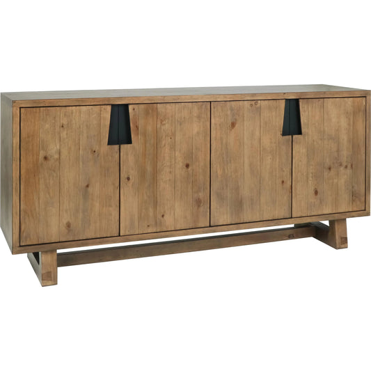 Lyra Reclaimed Pine Wood Buffet Sideboard by Classic Home in smoke. Made from reclaimed pine in a unique style.