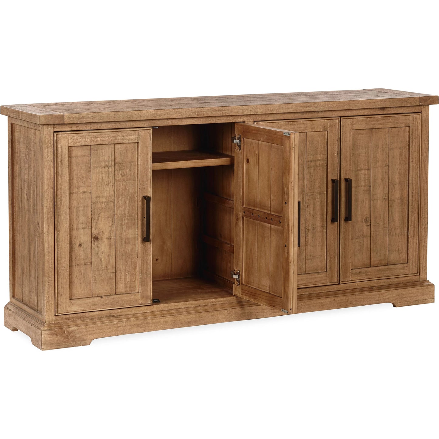 004 SI-2353727 | Additional Silo | Allegra 4-Door Reclaimed Pine Wood Buffet Sideboard by Kosas Home in natural. Made from reclaimed pine in a unique style.