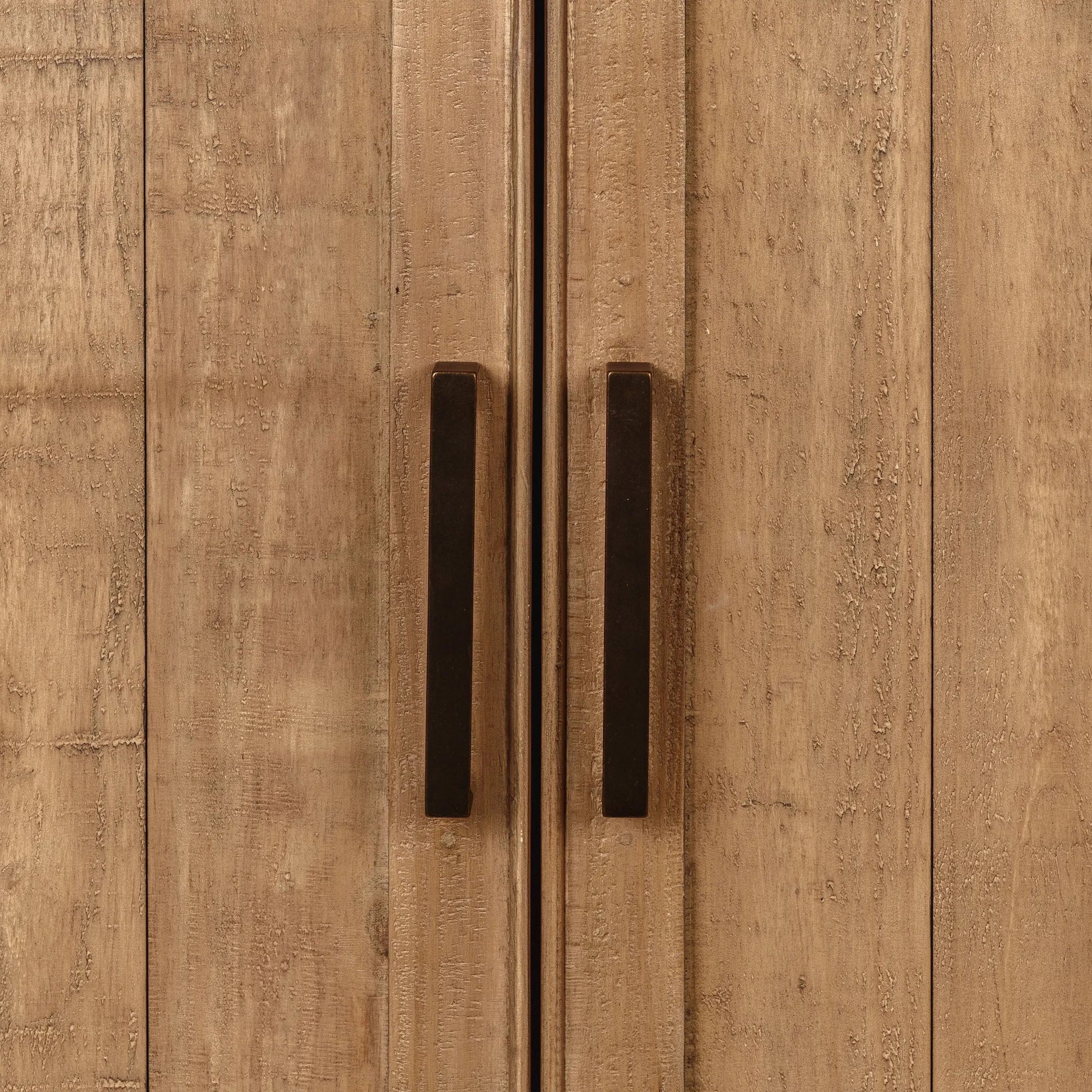 Allegra 4-Door Reclaimed Pine Wood Buffet Sideboard by Kosas Home in natural. Made from reclaimed pine in a unique style.