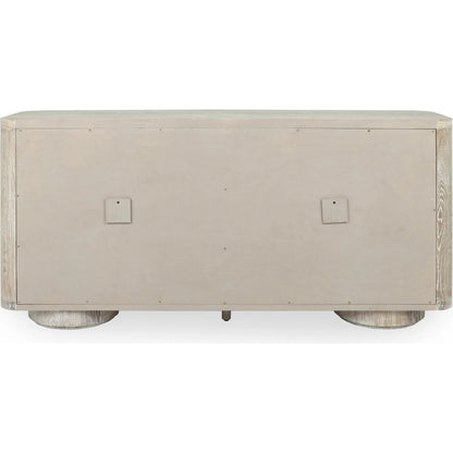 Tiber Oak Veneer Wood Buffet Sideboard by Classic Home in white wash. Made from oak veneer in a transitional style.