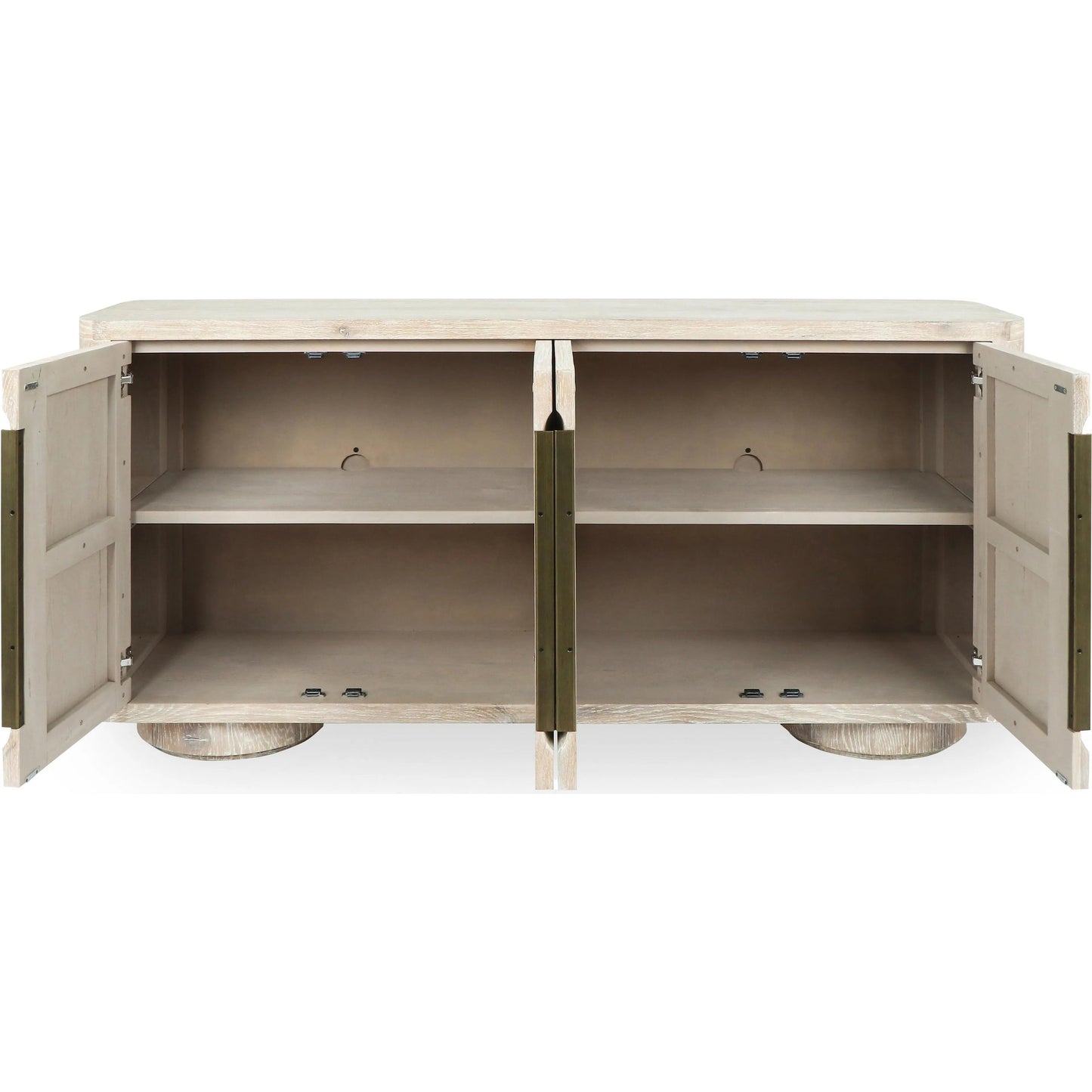 006 SI-2256327 | Additional Silo | Tiber Oak Veneer Wood Buffet Sideboard by Classic Home in white wash. Made from oak veneer in a transitional style.