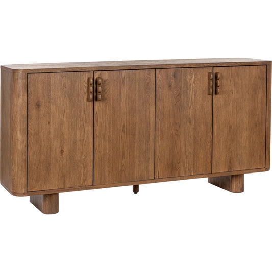 Tacoma 4-Door Wood Sideboard Buffet by Classic Home. Made from oak veneer in a transitional style.